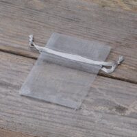 Bolsas de organza 6 x 8 cm - gris plata Bolso de la Navidad