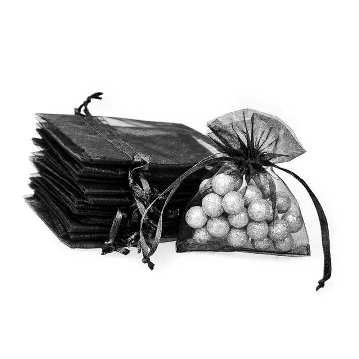 Bolsas de organza 6 x 8 cm - negro Bolsas pequeñas