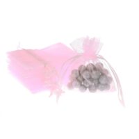 Bolsas de organza 6 x 8 cm - rosa claro Bautismo