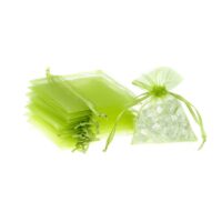 Bolsas de organza 6 x 8 cm - verde Bolsas de organza