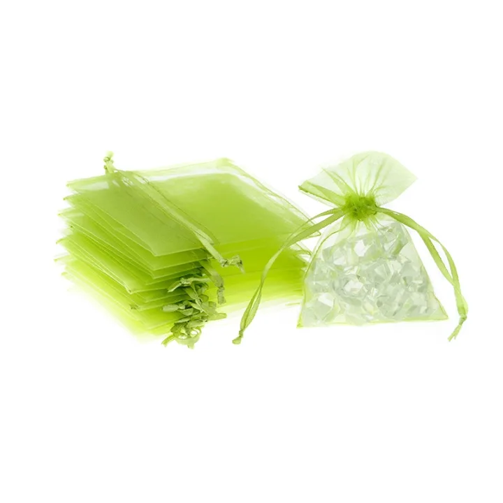 Bolsas de organza 6 x 8 cm - verde Bolsas de organza
