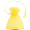 Bolsas de organza 7 x 9 cm (SDB) - amarillo Bolsas amarillas