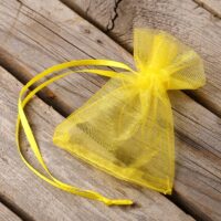 Bolsas de organza 7 x 9 cm (SDB) - amarillo Bolsas pequeñas 7x9 cm