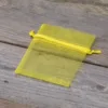 Bolsas de organza 7 x 9 cm - amarillo Bolsas de organza