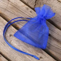 Bolsas de organza 7 x 9 cm (SDB) - azul Bolsas azules