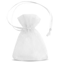 Bolsas de organza 7 x 9 cm (SDB) - blanco Bolsas pequeñas 7x9 cm