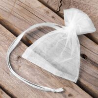 Bolsas de organza 7 x 9 cm (SDB) - blanco Bolsas para lavanda