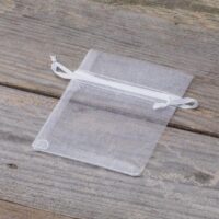 Bolsas de organza 7 x 9 cm - blanco Bolsas pequeñas