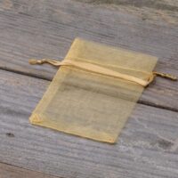 Bolsas de organza 7 x 9 cm - dorado Lavanda y productos secos perfumados