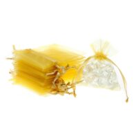 Bolsas de organza 7 x 9 cm - dorado Bolso de la Navidad