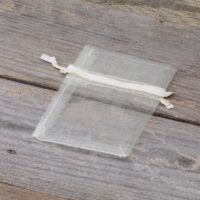 Bolsas de organza 7 x 9 cm - ecru Baby Shower