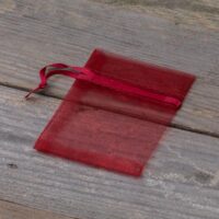 Bolsas de organza 7 x 9 cm (SDB) - granate San Valentín