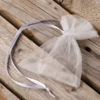 Bolsas de organza 7 x 9 cm (SDB) - gris plata Bolsas plata / gris