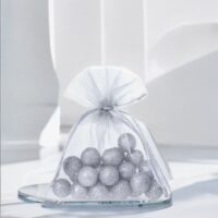 Bolsas de organza 7 x 9 cm - gris plata Bolsas plata / gris