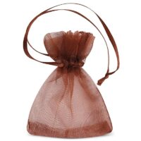 Bolsas de organza 7 x 9 cm - marrón Bolsas marrones