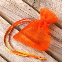 Bolsas de organza 7 x 9 cm (SDB) - naranja Bolsas pequeñas 7x9 cm