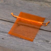 Bolsas de organza 7 x 9 cm - naranja Halloween