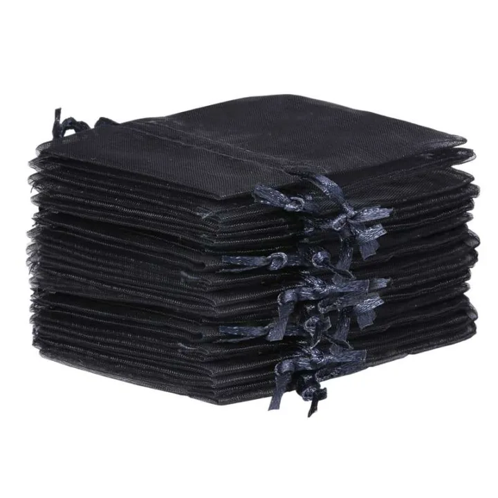 Bolsas de organza 7 x 9 cm - negro Halloween