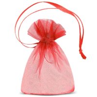 Bolsas de organza 7 x 9 cm (SDB) - rojo Bolsas pequeñas 7x9 cm