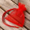 Bolsas de organza 7 x 9 cm (SDB) - rojo Bolsas rojas