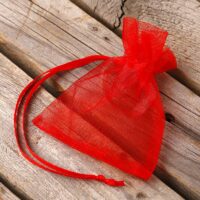 Bolsas de organza 7 x 9 cm (SDB) - rojo Bolsas rojas