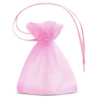 Bolsas de organza 7 x 9 cm (SDB) - rosa Bolsas rosas