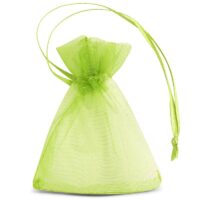 Bolsas de organza 7 x 9 cm (SDB) - verde Bolsas pequeñas 7x9 cm