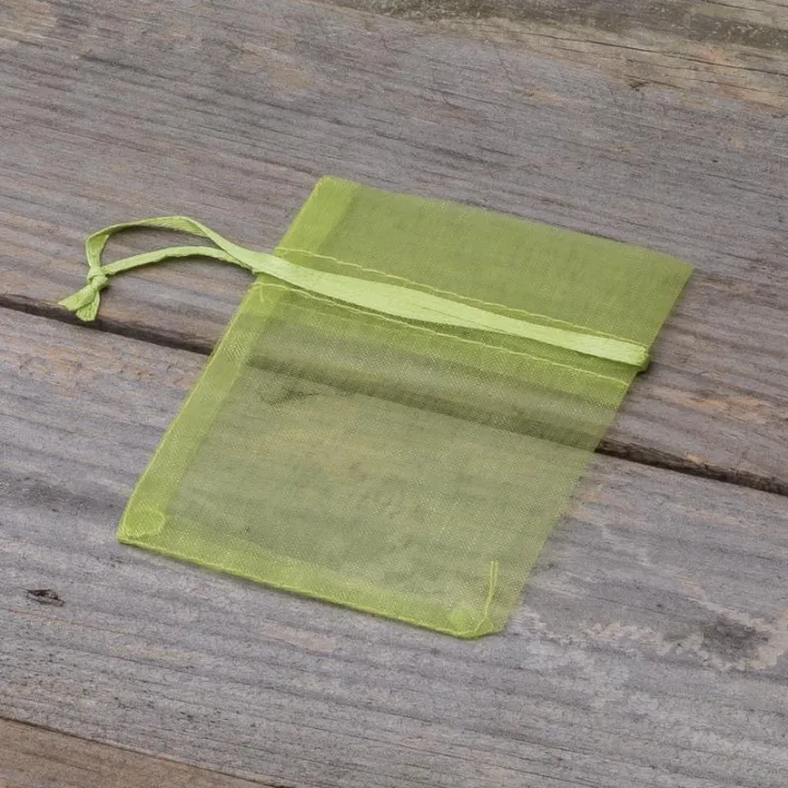 Bolsas de organza 7 x 9 cm (SDB) - verde Bolsas de organza