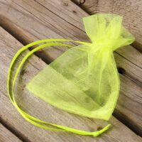 Bolsas de organza 7 x 9 cm (SDB) - verde neón Bolsas verdes