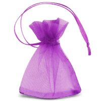 Bolsas de organza 7 x 9 cm (SDB) - violeta oscuro Bolsas pequeñas 7x9 cm