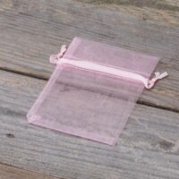 Bolsas de organza 7x9 cm - rosa claro San Valentín