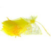 Bolsas de organza 8 x 10 cm - amarillo Semana Santa