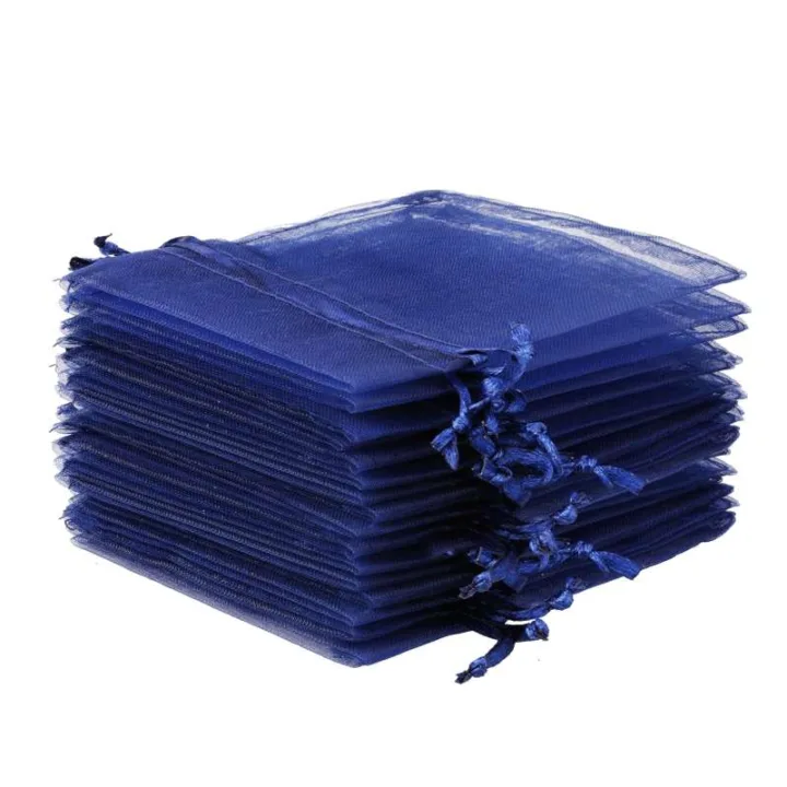 Bolsas de organza 8 x 10 cm - azul oscuro Lavanda y productos secos perfumados