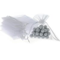 Bolsas de organza 8 x 10 cm - blanco Bautismo