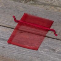 Bolsas de organza 8 x 10 cm - granate San Valentín