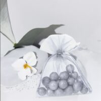 Bolsas de organza 8 x 10 cm - gris plata Bolsas de boda