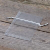 Bolsas de organza 8 x 10 cm - gris plata Bolso de la Navidad