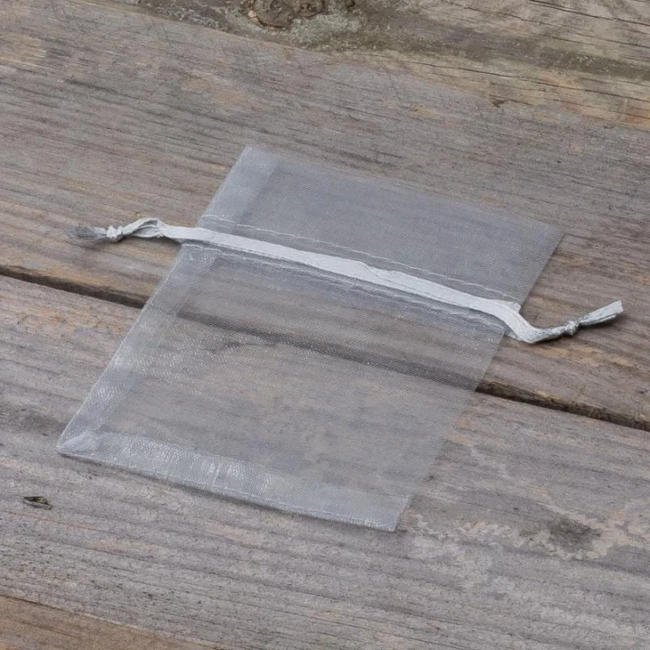 Bolsas de organza 8 x 10 cm - gris plata Bolso de la Navidad