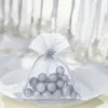 Bolsas de organza 8 x 10 cm - gris plata Bolsas pequeñas 8x10 cm