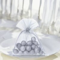 Bolsas de organza 8 x 10 cm - gris plata Bolsas pequeñas 8x10 cm