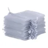 Bolsas de organza 8 x 10 cm - gris plata Lavanda y productos secos perfumados