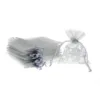 Bolsas de organza 8 x 10 cm - gris plata Día de la Mujer