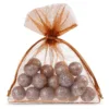 Bolsas de organza 8 x 10 cm - marrón Bolsas marrones