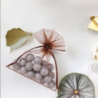 Bolsas de organza 8 x 10 cm - marrón oscuro Bolsas de boda