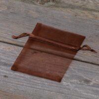 Bolsas de organza 8 x 10 cm - marrón oscuro Bolsas de organza