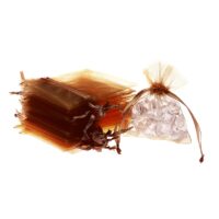 Bolsas de organza 8 x 10 cm - marrón oscuro Bolsas pequeñas