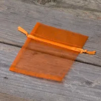 Bolsas de organza 8 x 10 cm - naranja Halloween