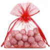 Bolsas de organza 8 x 10 cm - rojo San valentín