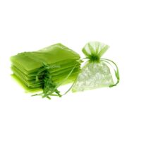 Bolsas de organza 8 x 10 cm - verde Bolsas pequeñas