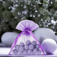 Bolsas de organza 8 x 10 cm - violeta oscuro Bolsas de boda